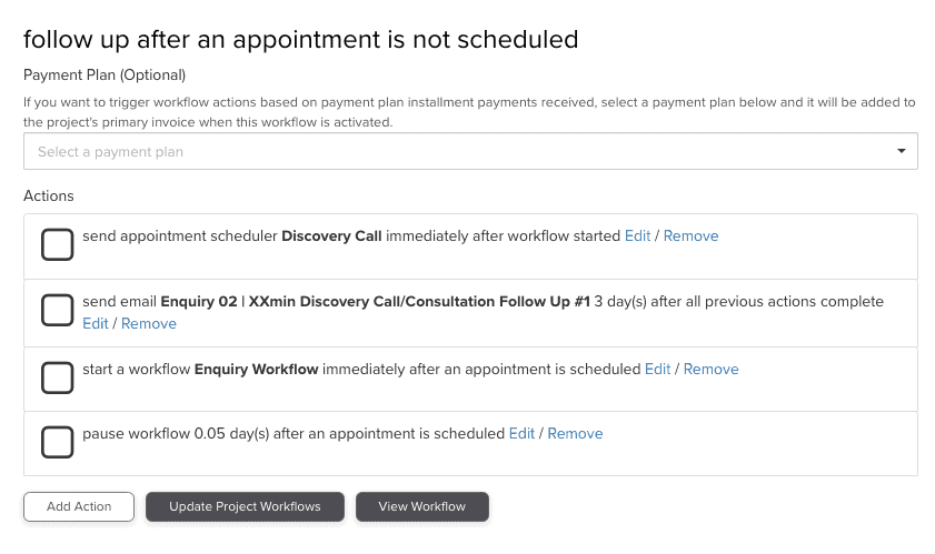 follow up after an appointment is not scheduled